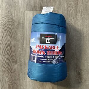 Double Black Diamond Down Packable Throw 60"x70" Ultra Warm 700 Fill Power NEW